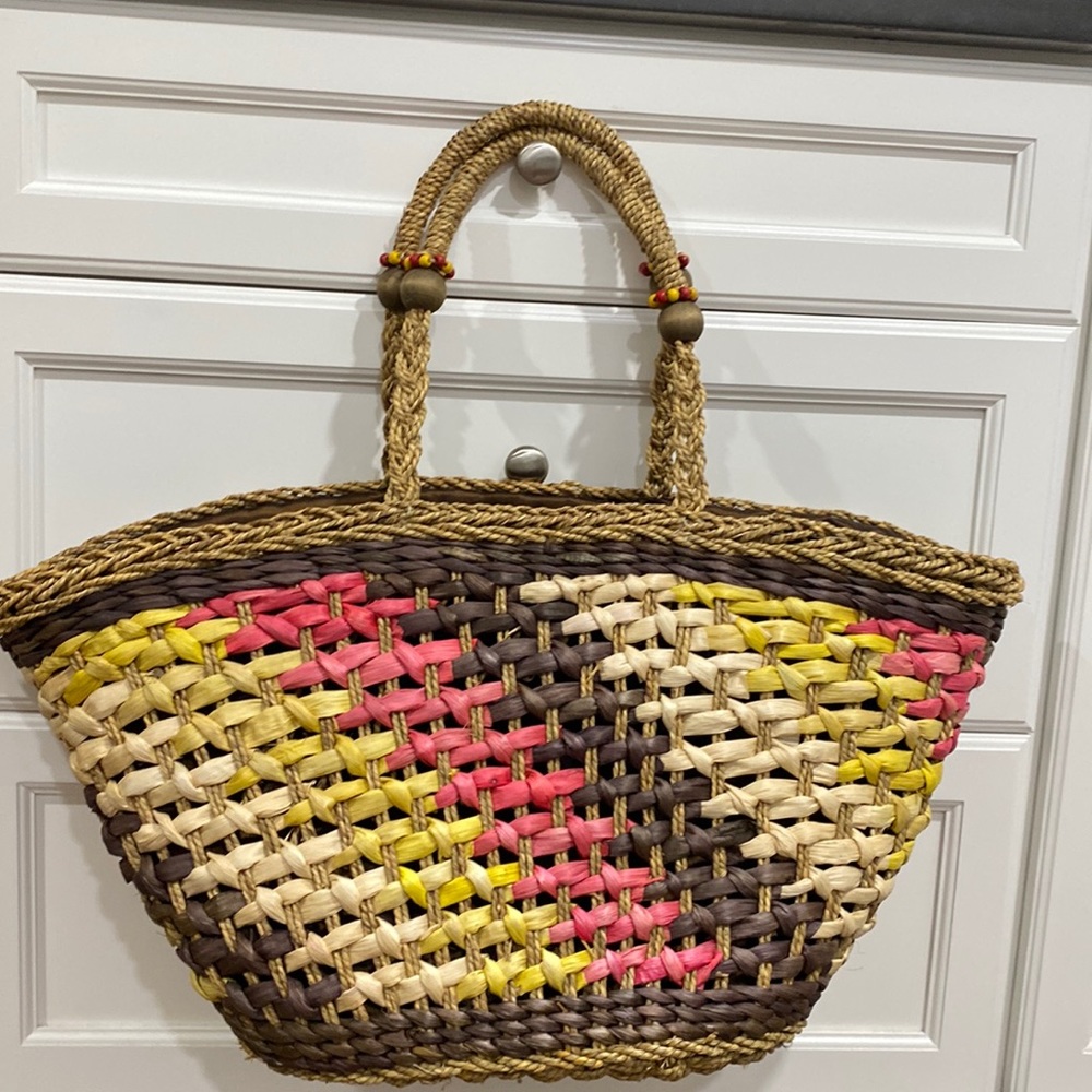 Large Sun N Sand Straw Bag Tote